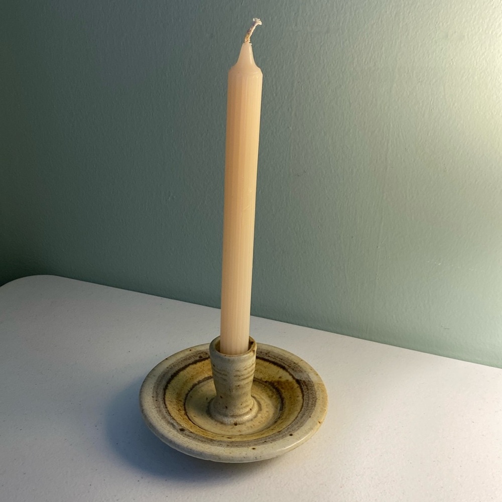Zappa Stoneware Pottery Candlestick Holder